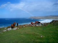 Rainbows on the Donegal coast Ireland