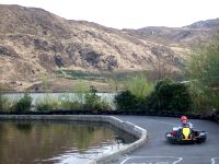 Go Karting in Children's outdoor play area at Dunlewy Centre, County Donegal, Ireland Go Karting in Children's outdoor play area at Dunlewy Centre, County Donegal, Ireland