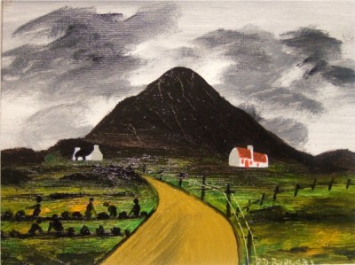 Mount Errigal painting by Patsy Dan Rodgers,Tory Island, County Donegal