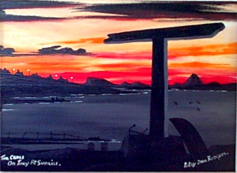 Tau Cross on Tory at Sunrise by Patsy Dan Rodgers