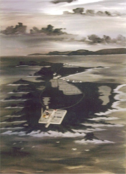 Tory Island (Black & White) painting by Patsy Dan Rodgers, Tory Island Artist, Donegal