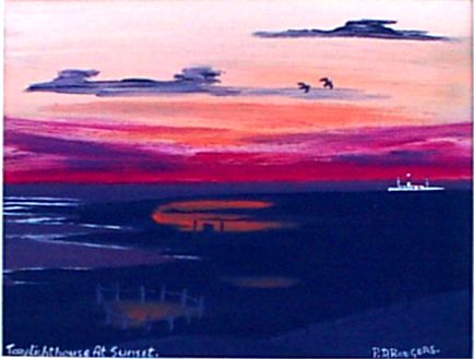 Tory Lighthouse at Sunset by Patsy Dan Rodgers
