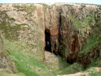Blow hole in the rocks at the north of Tory Island