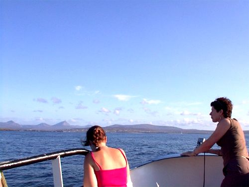 Enjoying the view from Torm�r , The Tory Island Ferry, County Donegal