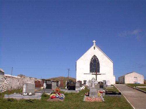 View of church and graveyard