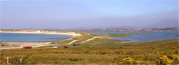 View on the road approaching Magheroarty Pier