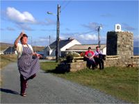 Mary McGinty dancing an impromptu jig to the music of Patsy Dan Rodgers