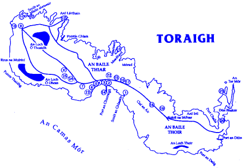 Map of Tory Island / Oileán Thoraigh Map of Tory Island / Oileán Thoraigh