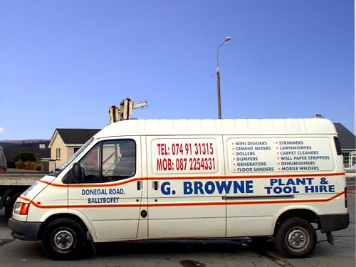 G. Browne Tool Hire Van