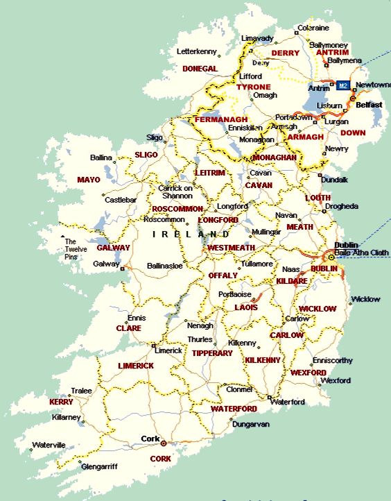 Map of Ireland